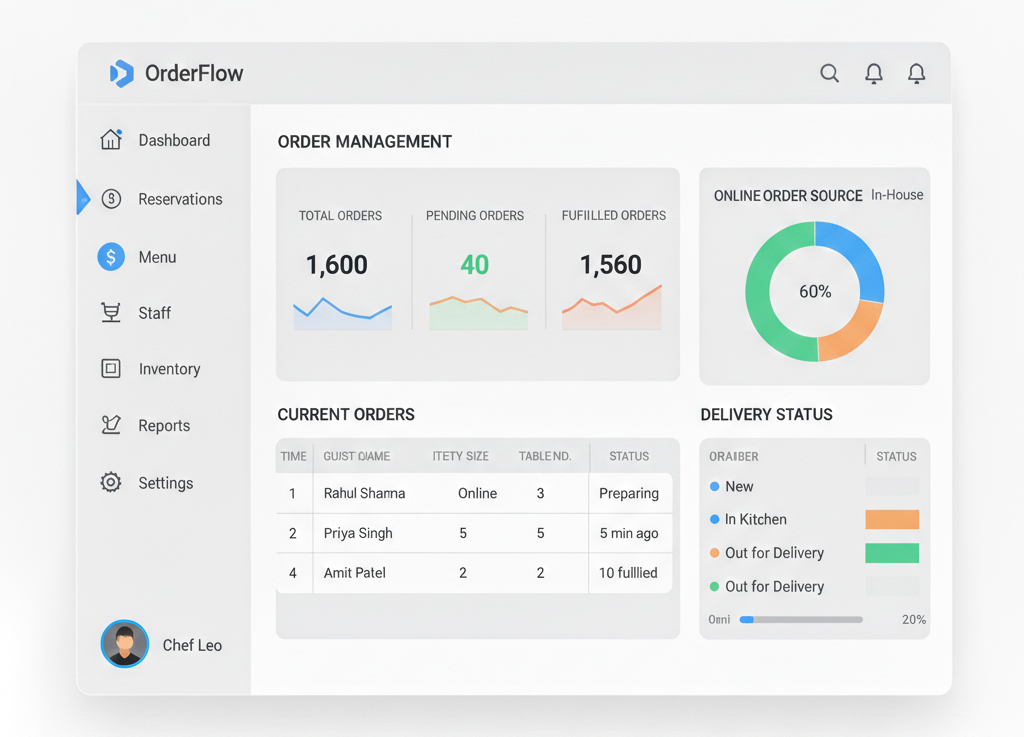 Restaurant Order Management System by Estackly